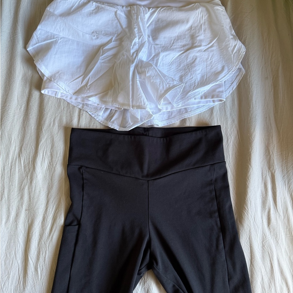 H&M White and Black Athletic Shorts
